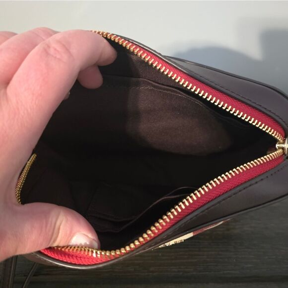 Coach Red and Cream Star-Striped Crossbody Bag And Wristlet Set NWOTs - Picture 5 of 8